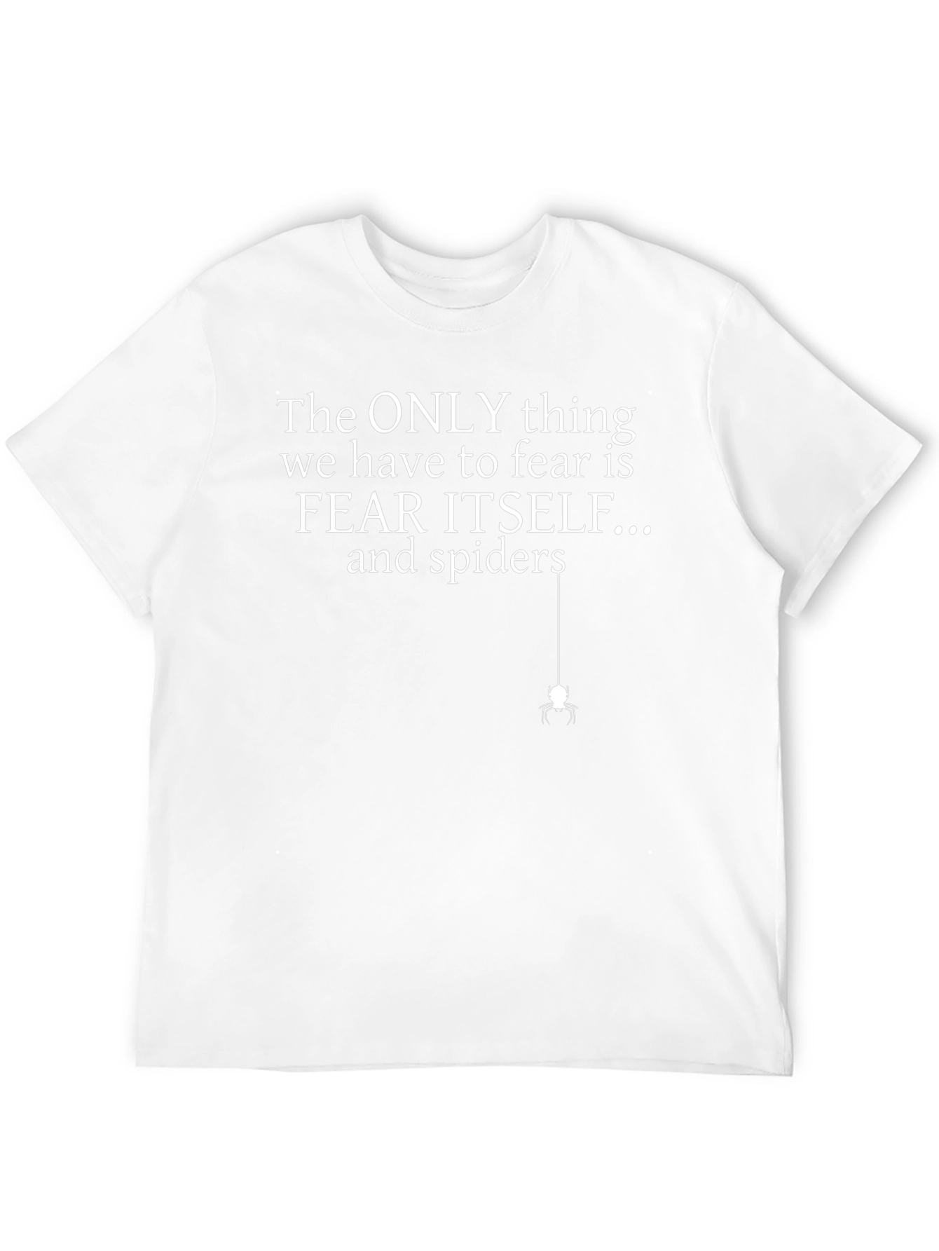 Camiseta Negra: Miedo y Arañas