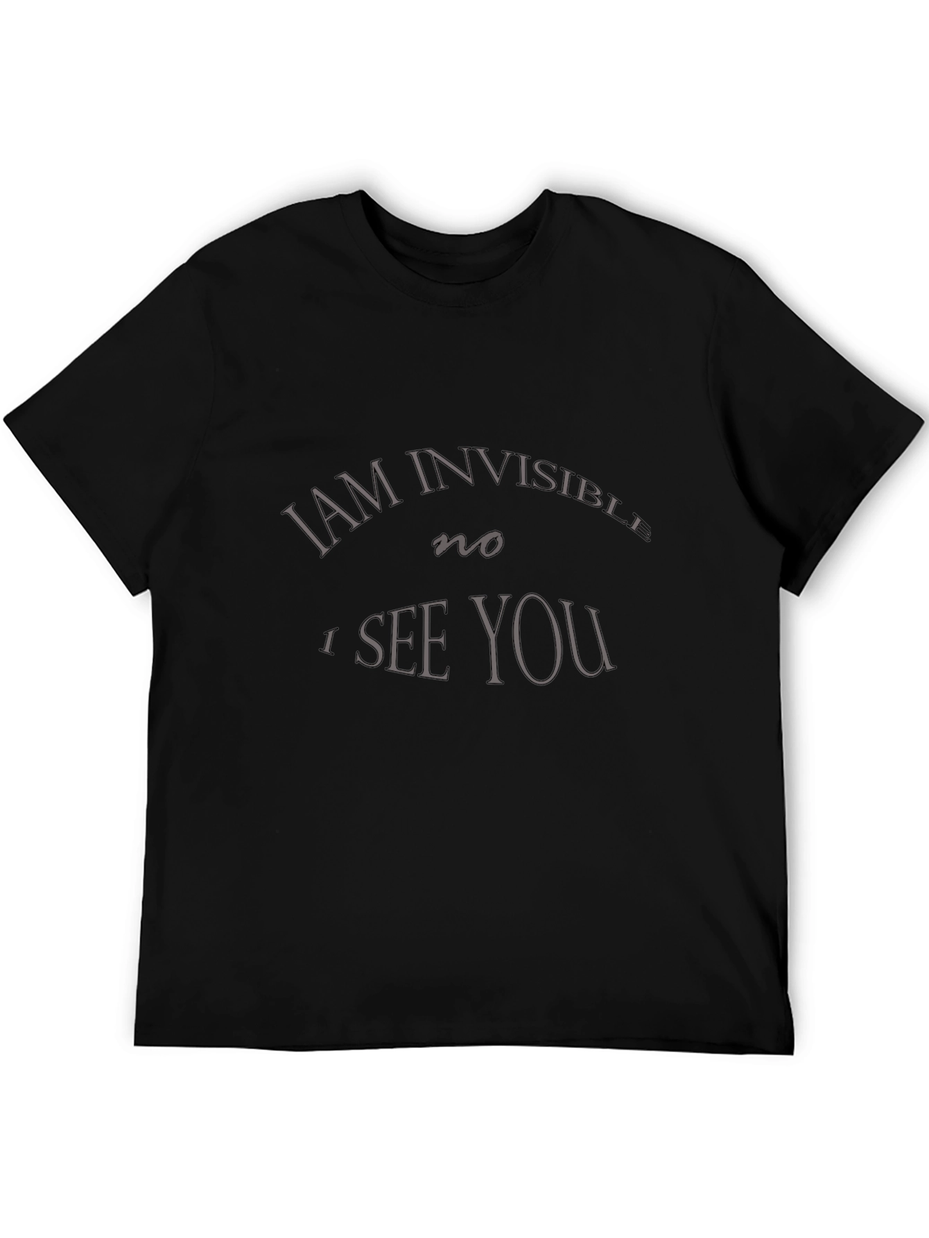 Camiseta Negra con Diseño Soy Invisible