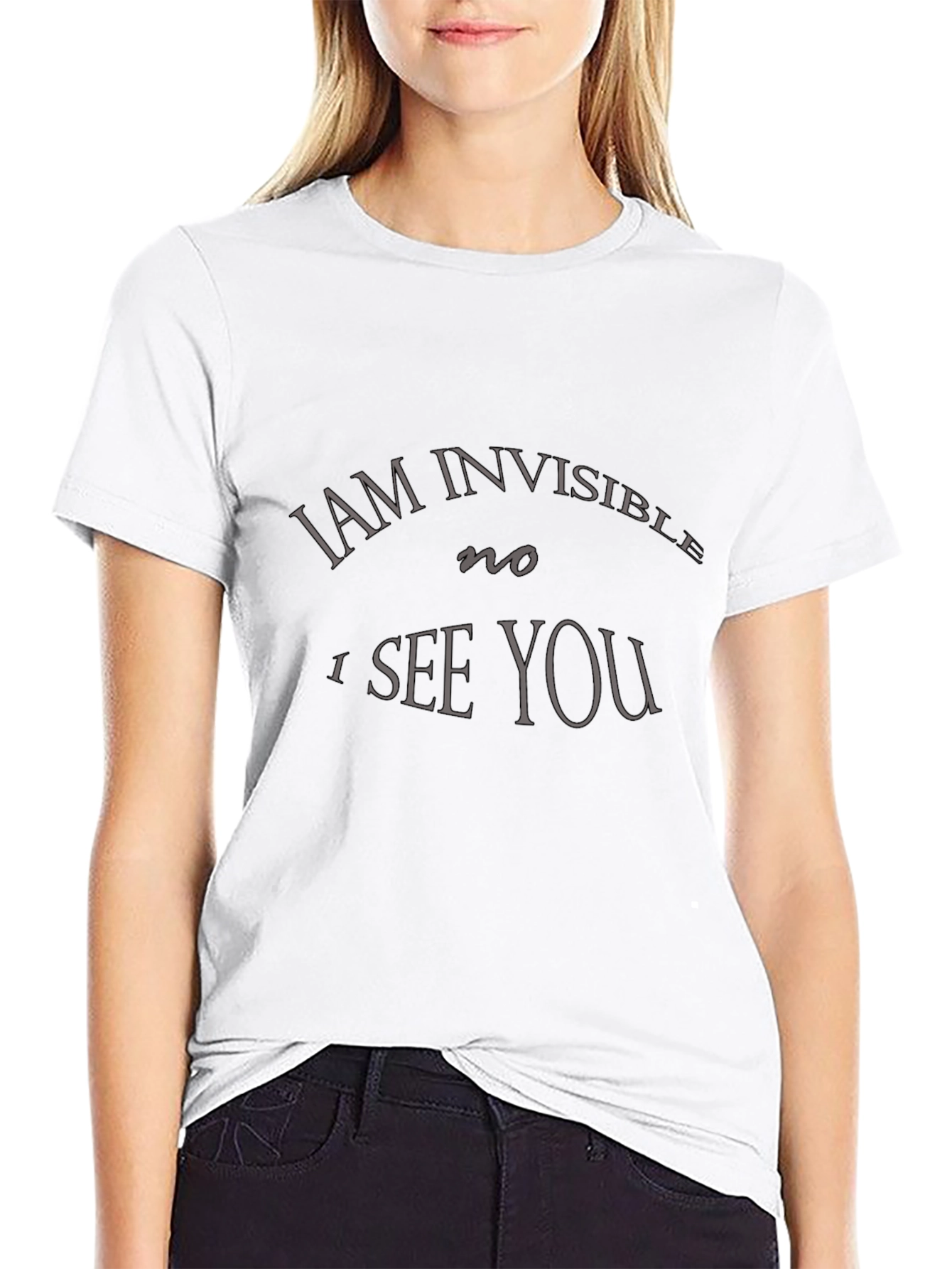 Camiseta Negra con Diseño Soy Invisible