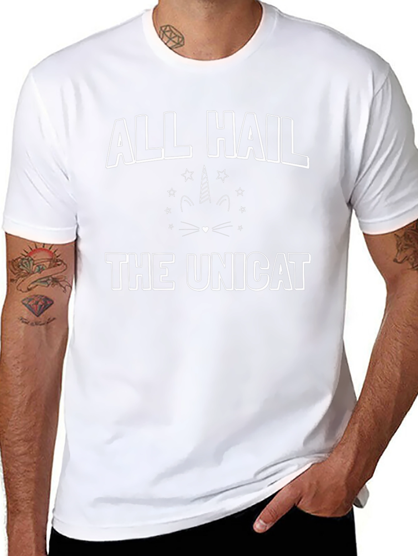 Camiseta Negra All Hail The Unicat