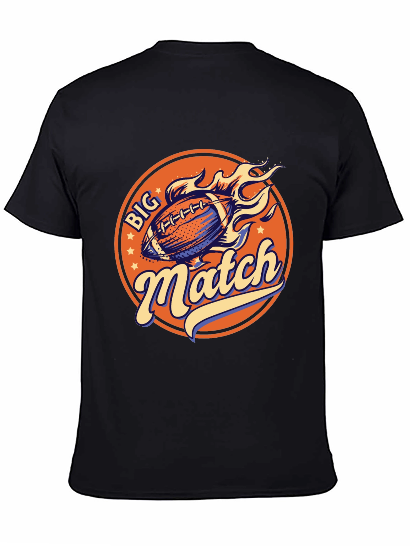 Camiseta Negra Deportiva Big Match