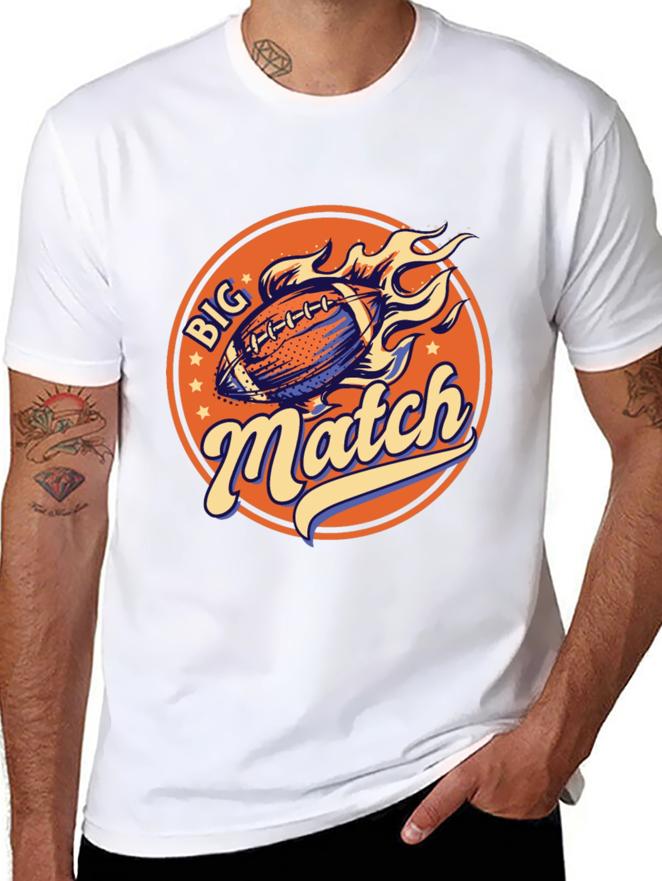 Camiseta Negra Deportiva Big Match