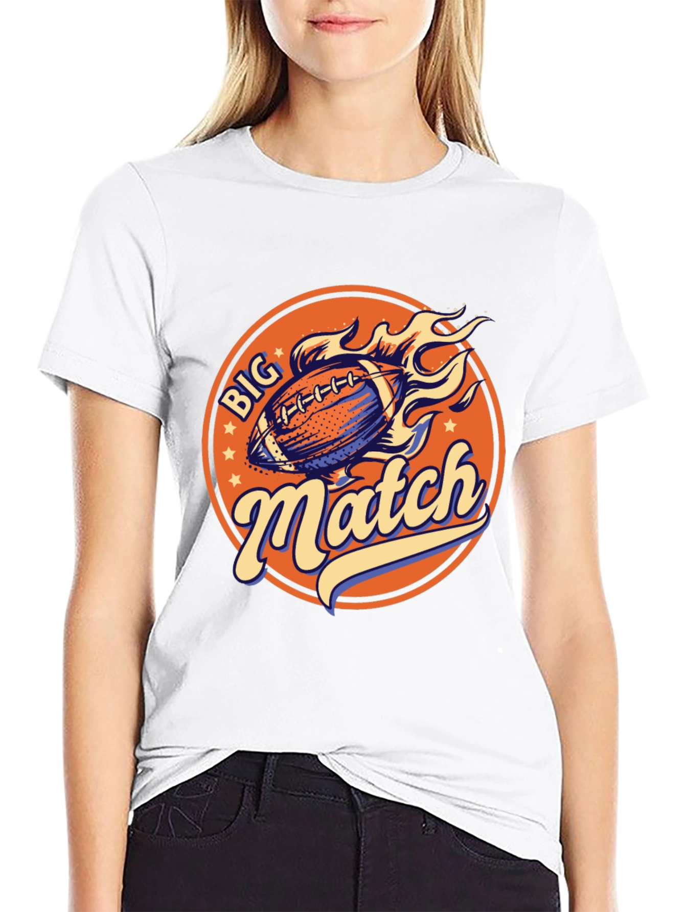 Camiseta Negra Deportiva Big Match