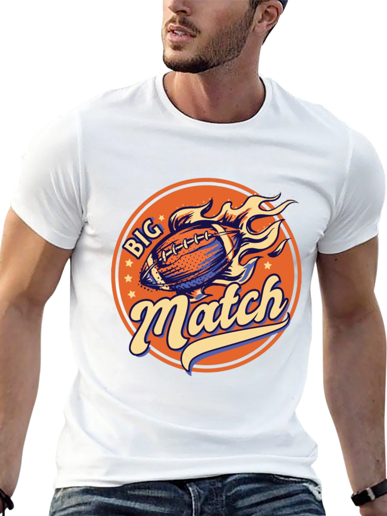 Camiseta Negra Deportiva Big Match