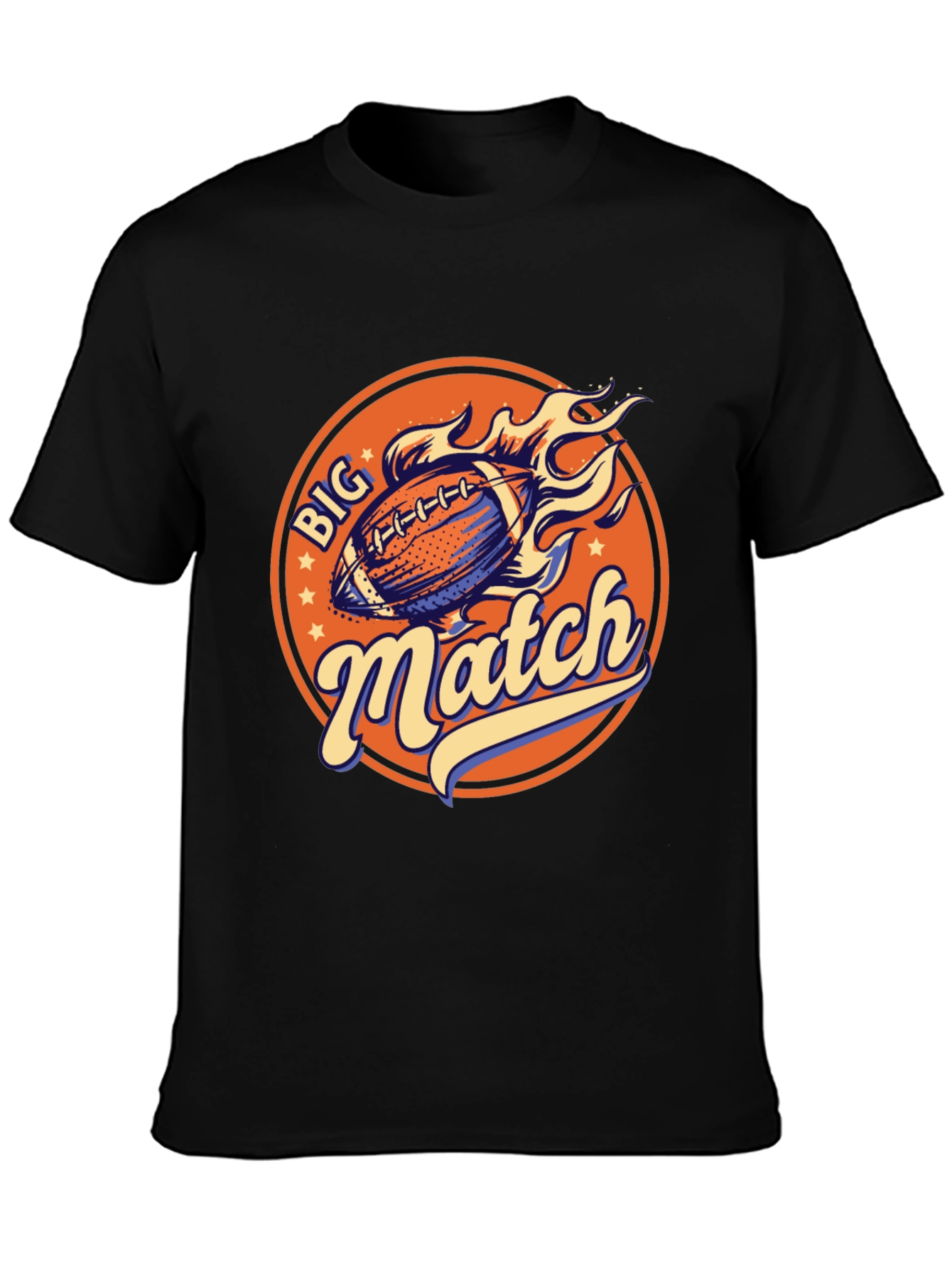 Camiseta Negra Deportiva Big Match
