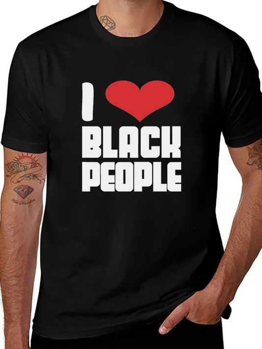 Camiseta I Love Black People Algodón Unisex