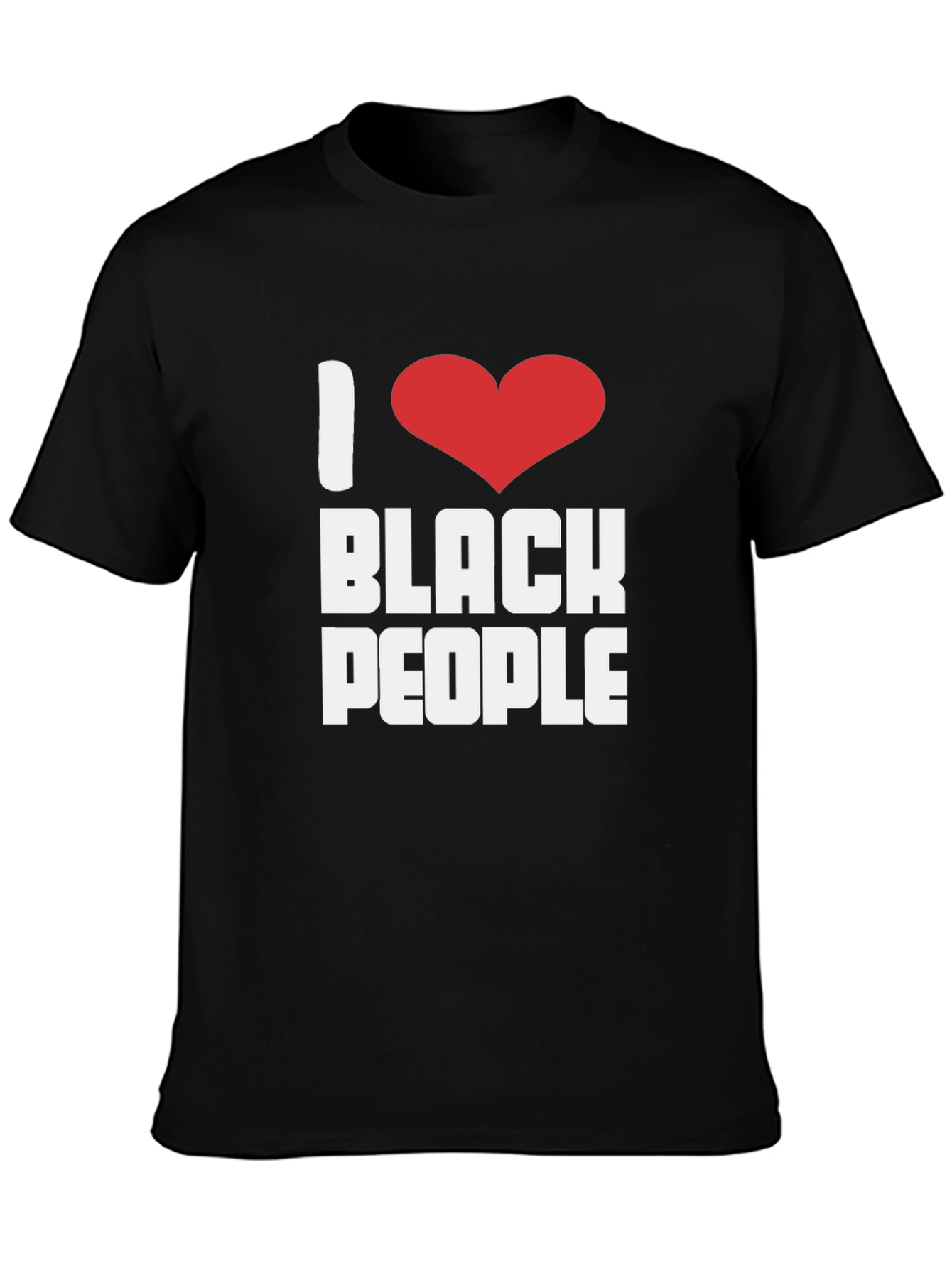 Camiseta I Love Black People Algodón Unisex