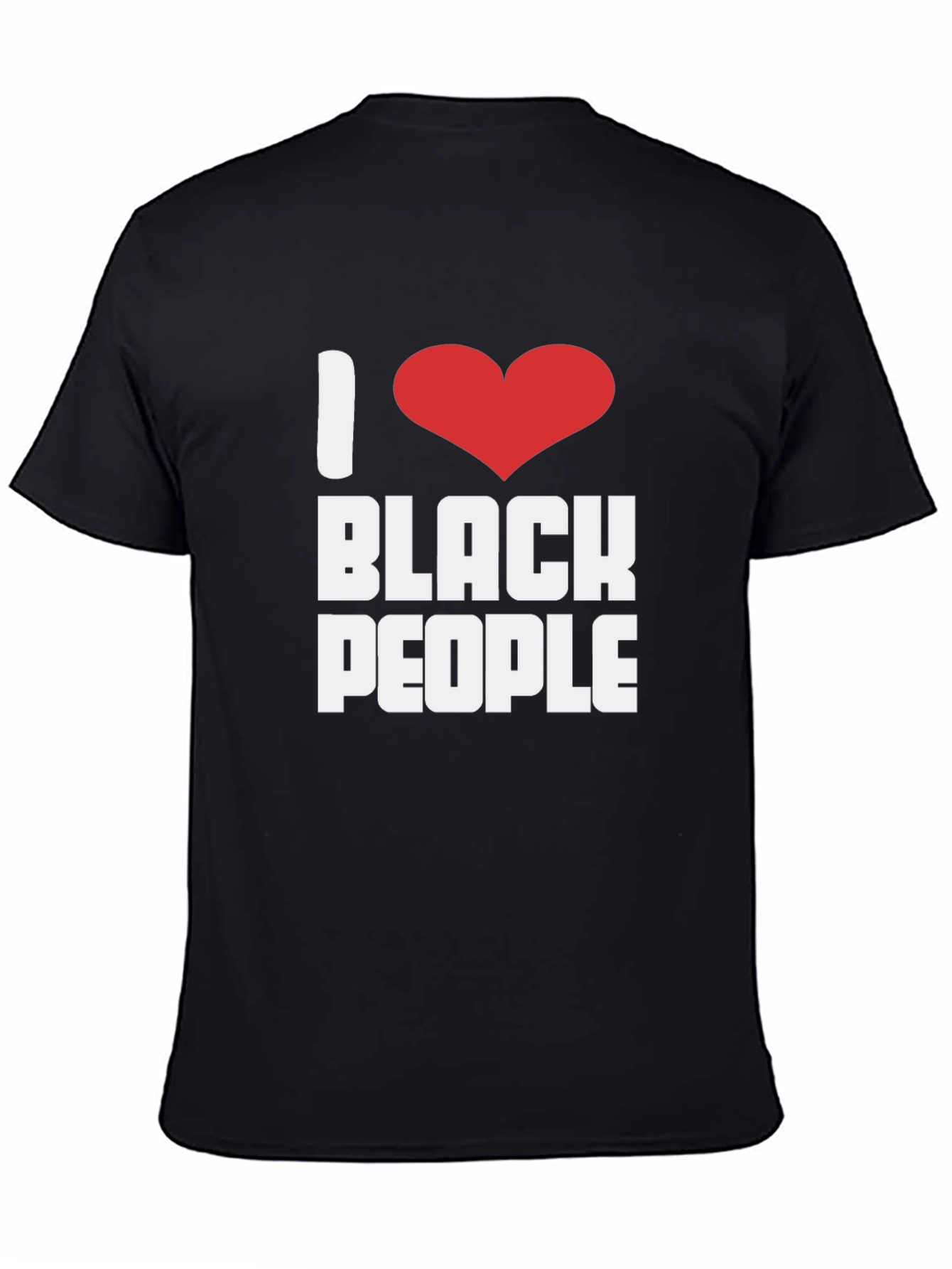 Camiseta I Love Black People Algodón Unisex