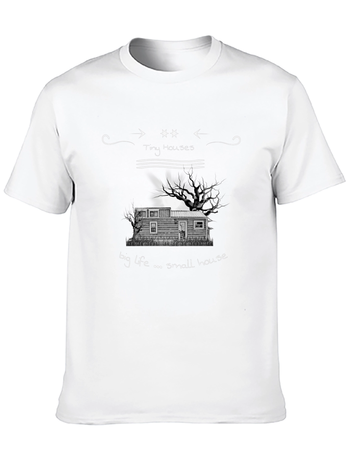 Camiseta Negra Tiny Houses Big Life