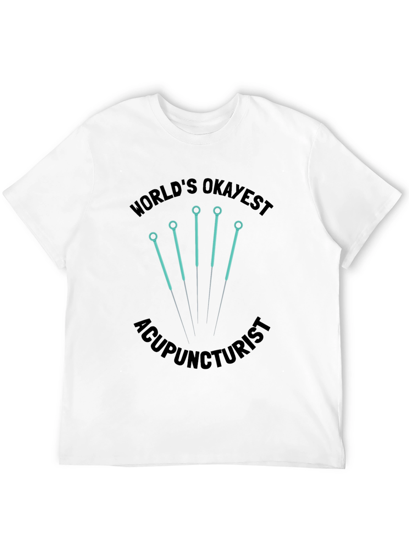 Camiseta Negra de Acupuntura - El Acupunturista Más Okay