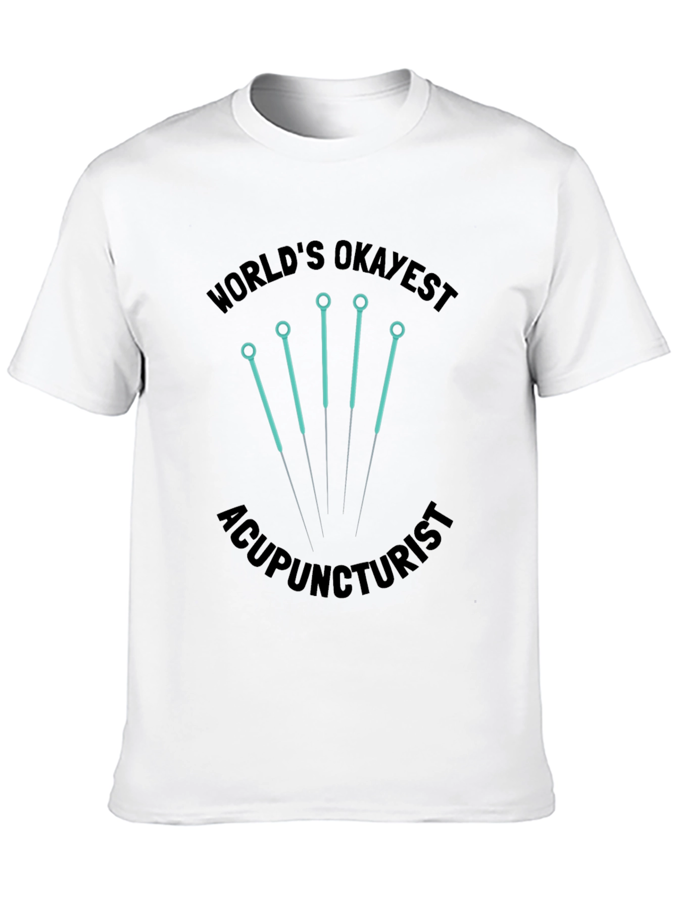 Camiseta Negra de Acupuntura - El Acupunturista Más Okay