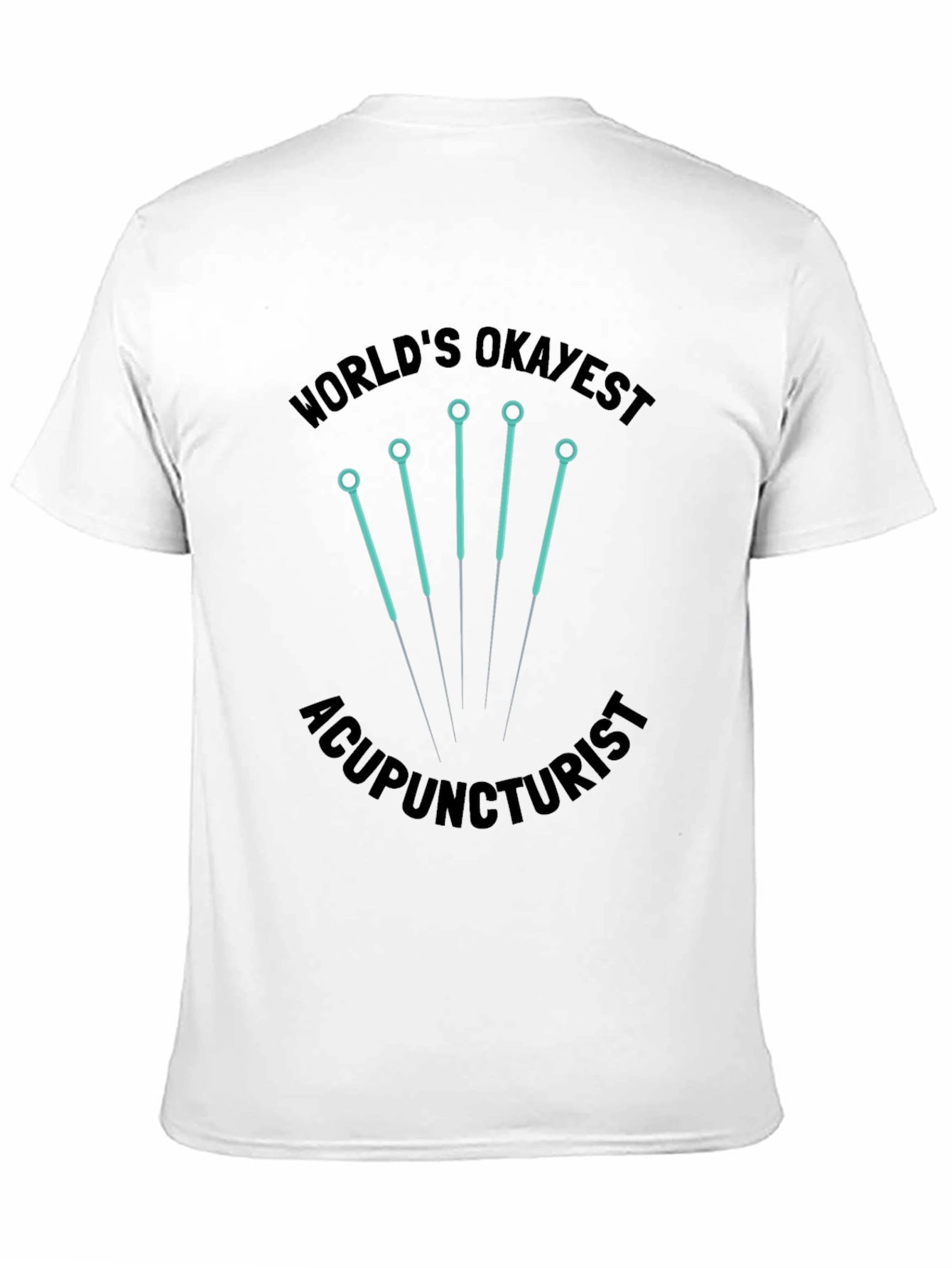 Camiseta Negra de Acupuntura - El Acupunturista Más Okay