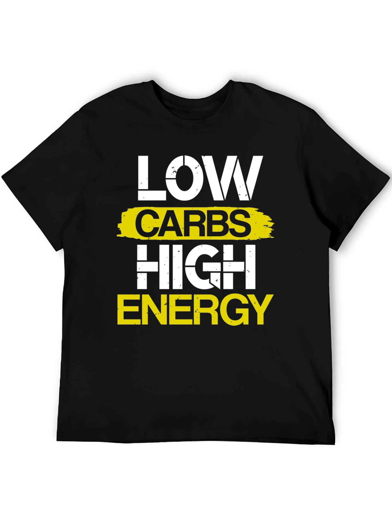 Camiseta Negra Low Carbs High Energy