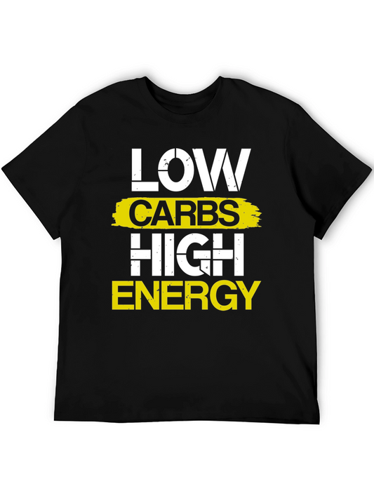 Camiseta Negra Low Carbs High Energy