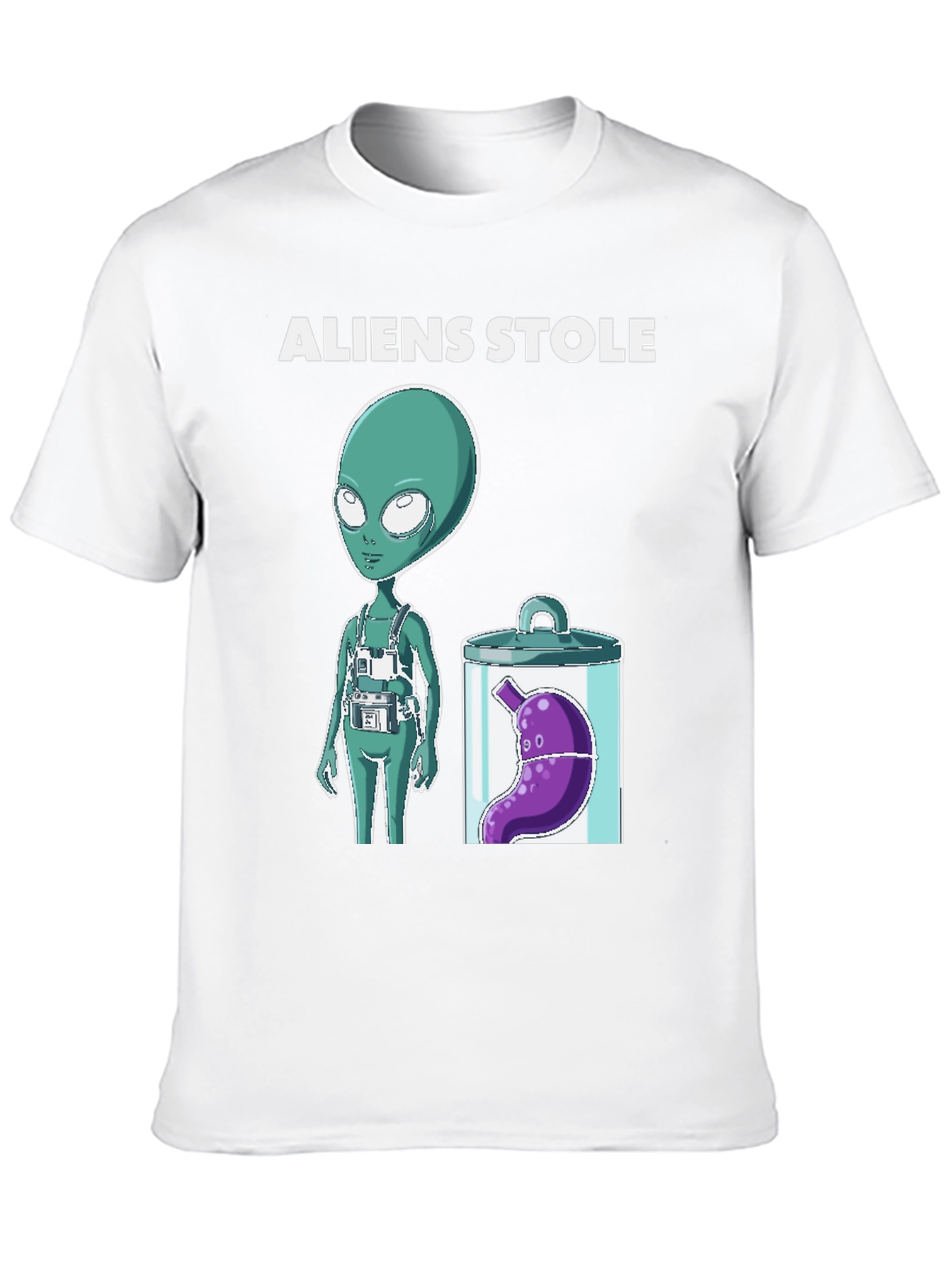 Camiseta Humor Alienígena Aliens Stole My Stomach