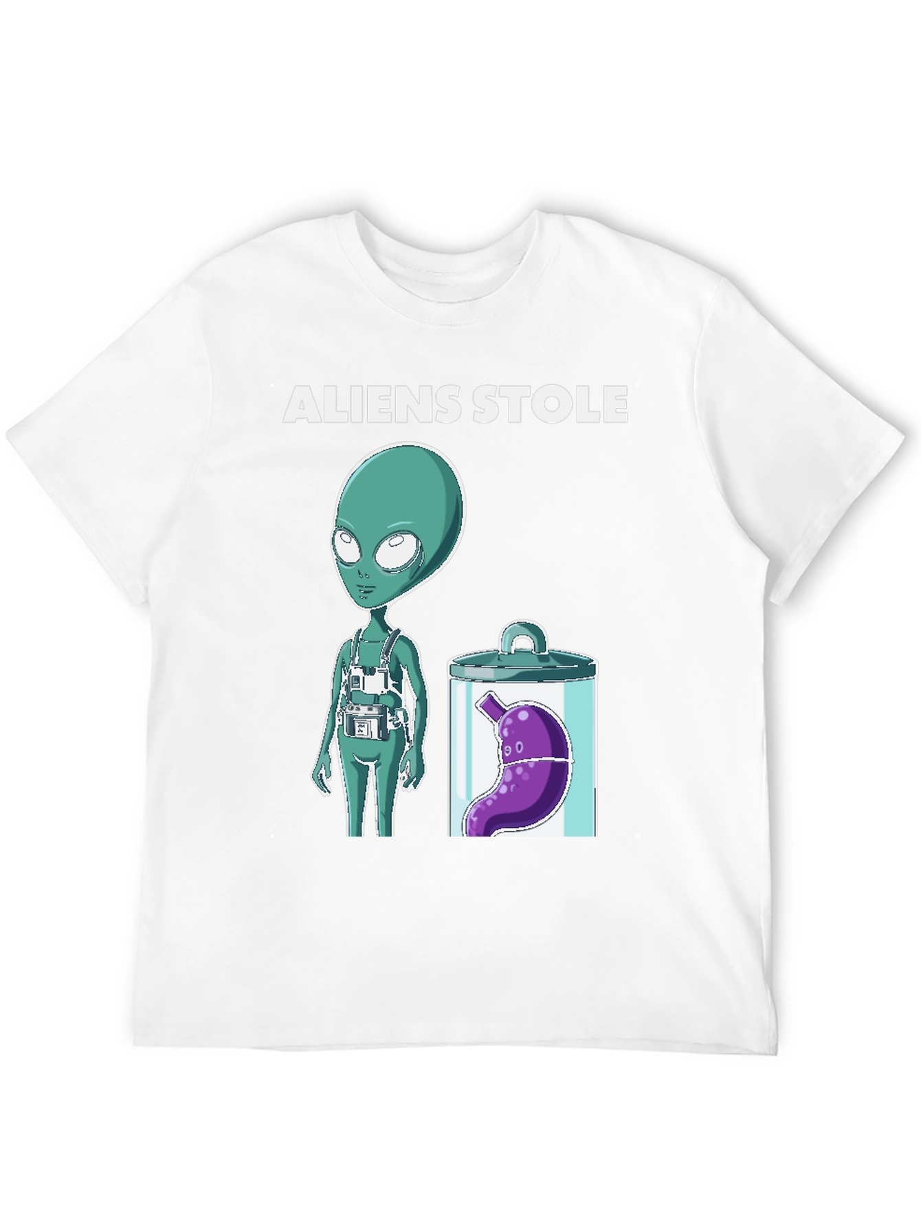 Camiseta Humor Alienígena Aliens Stole My Stomach