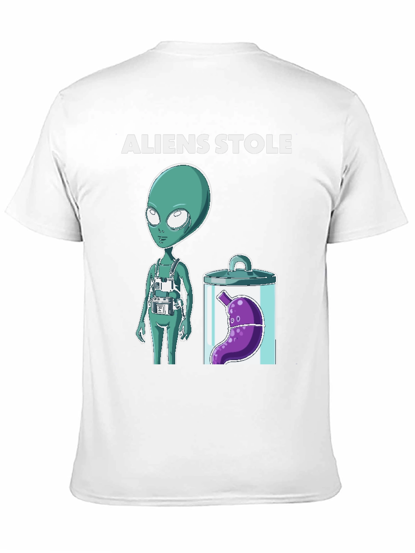 Camiseta Humor Alienígena Aliens Stole My Stomach