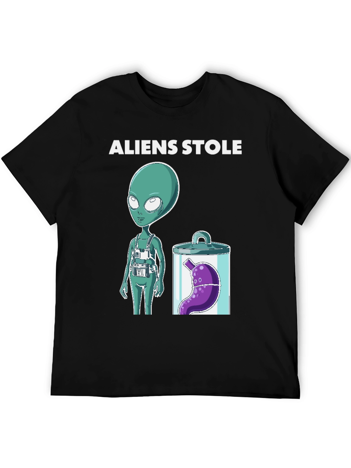 Camiseta Humor Alienígena Aliens Stole My Stomach