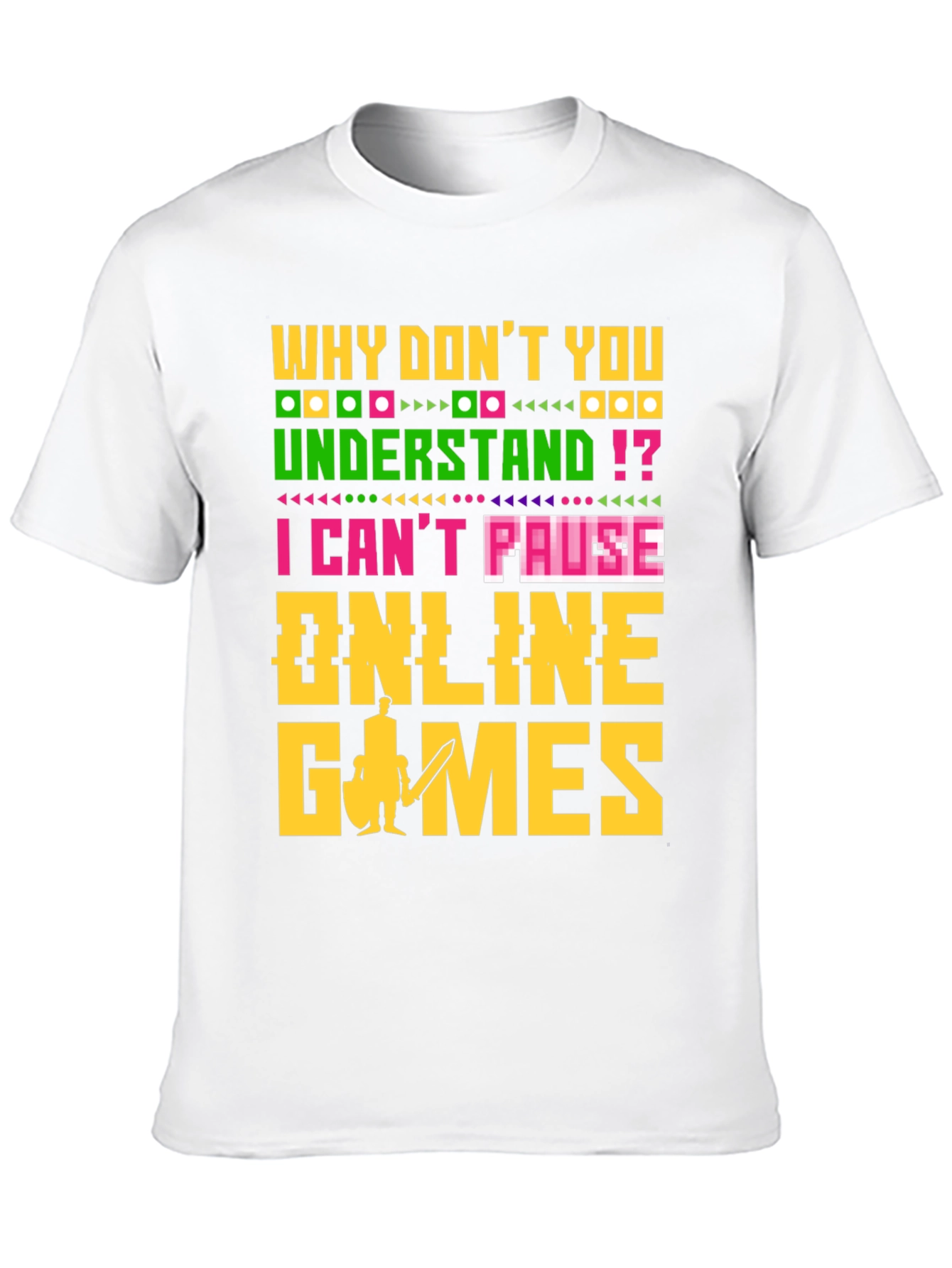 Camiseta Negra Gamer: No Puedo Pausar Juegos Online