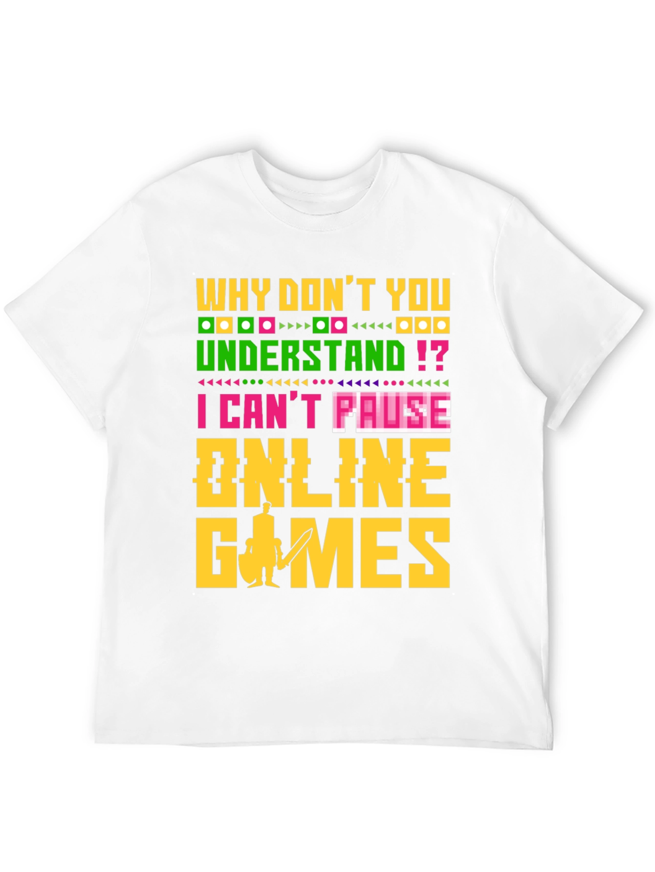 Camiseta Negra Gamer: No Puedo Pausar Juegos Online