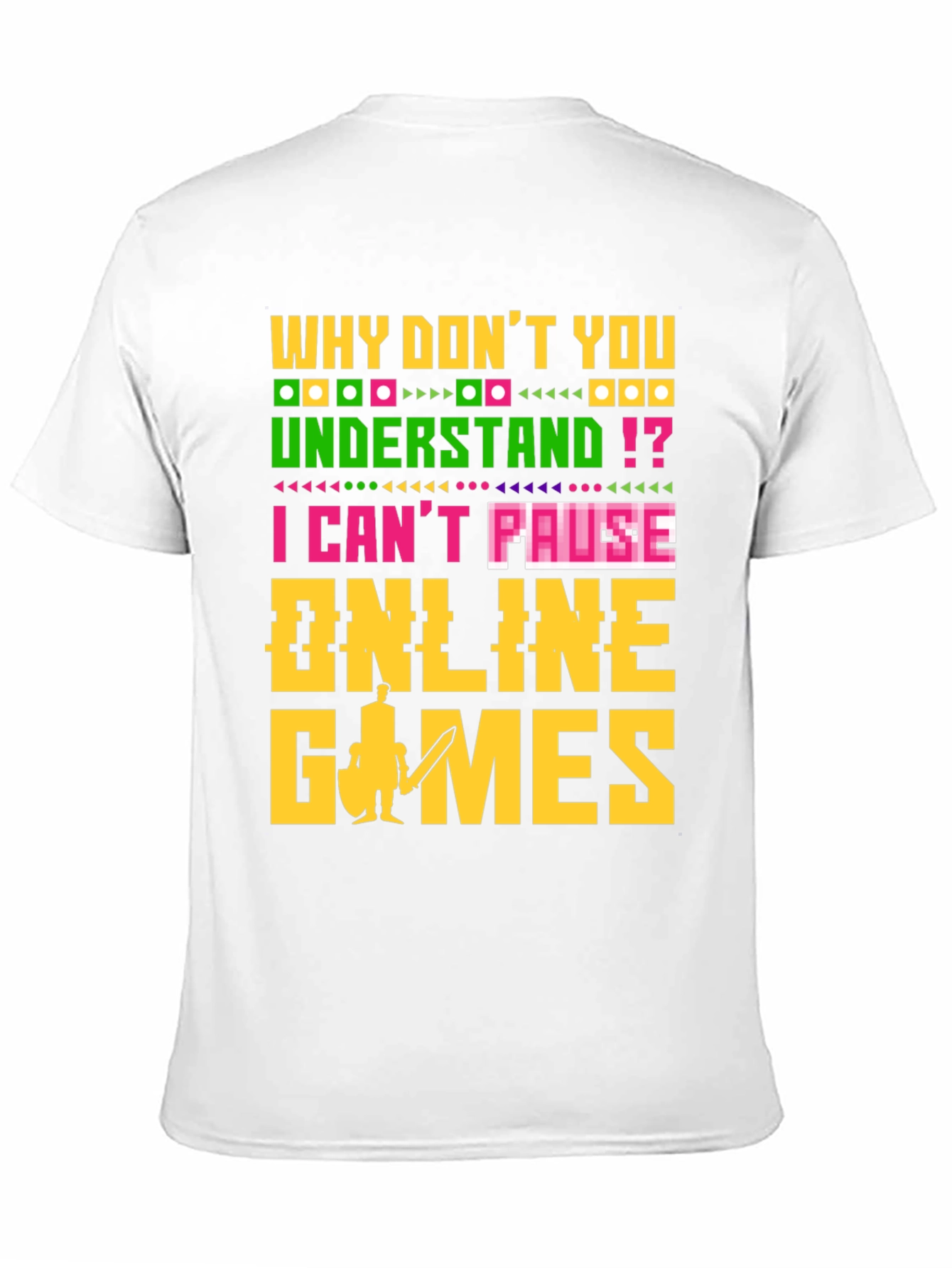 Camiseta Negra Gamer: No Puedo Pausar Juegos Online