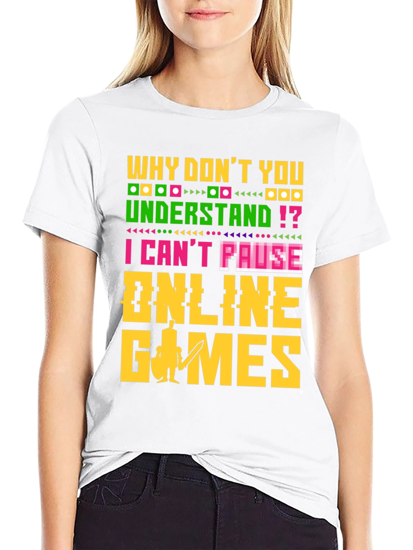 Camiseta Negra Gamer: No Puedo Pausar Juegos Online