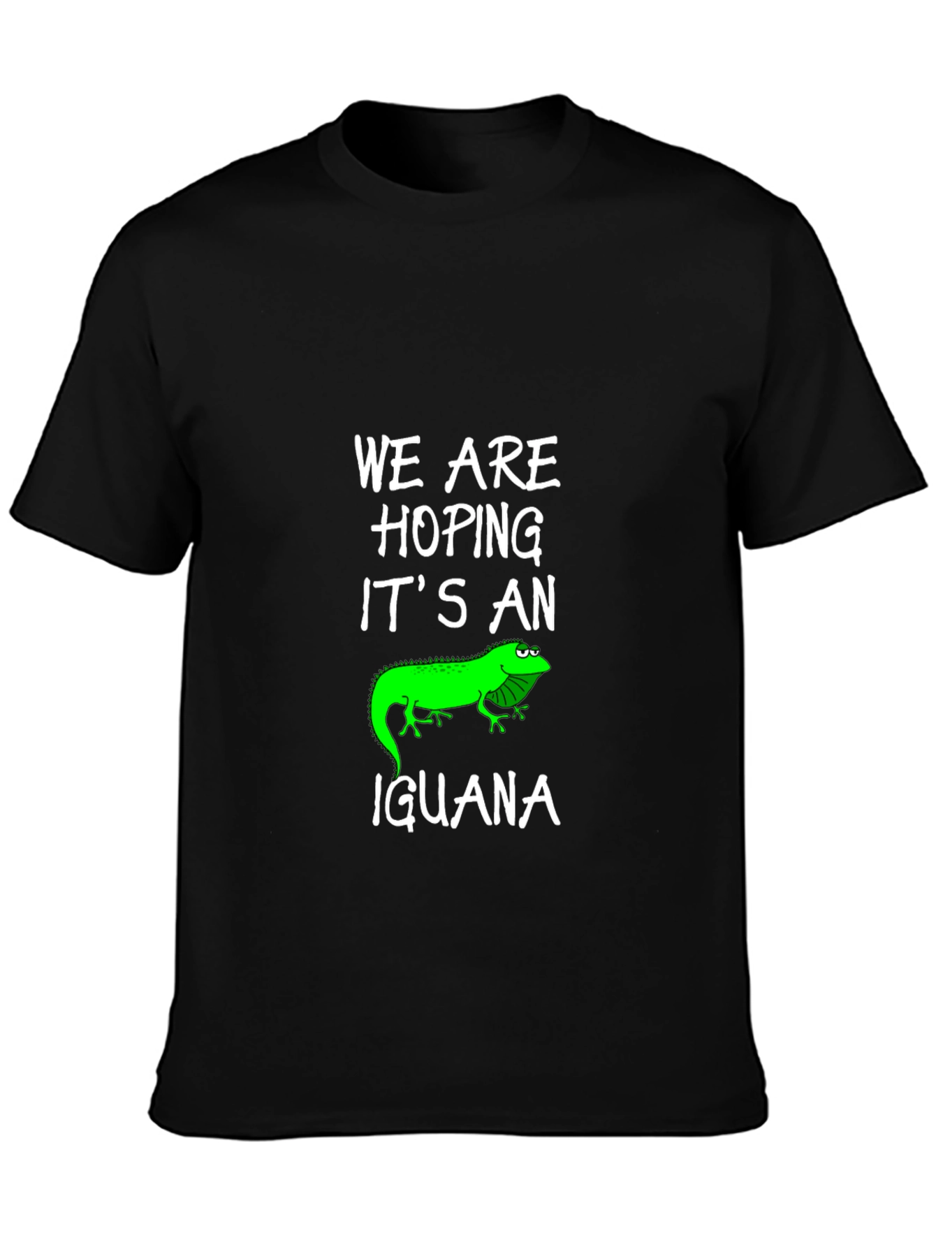 Camiseta Negra Iguana Divertida
