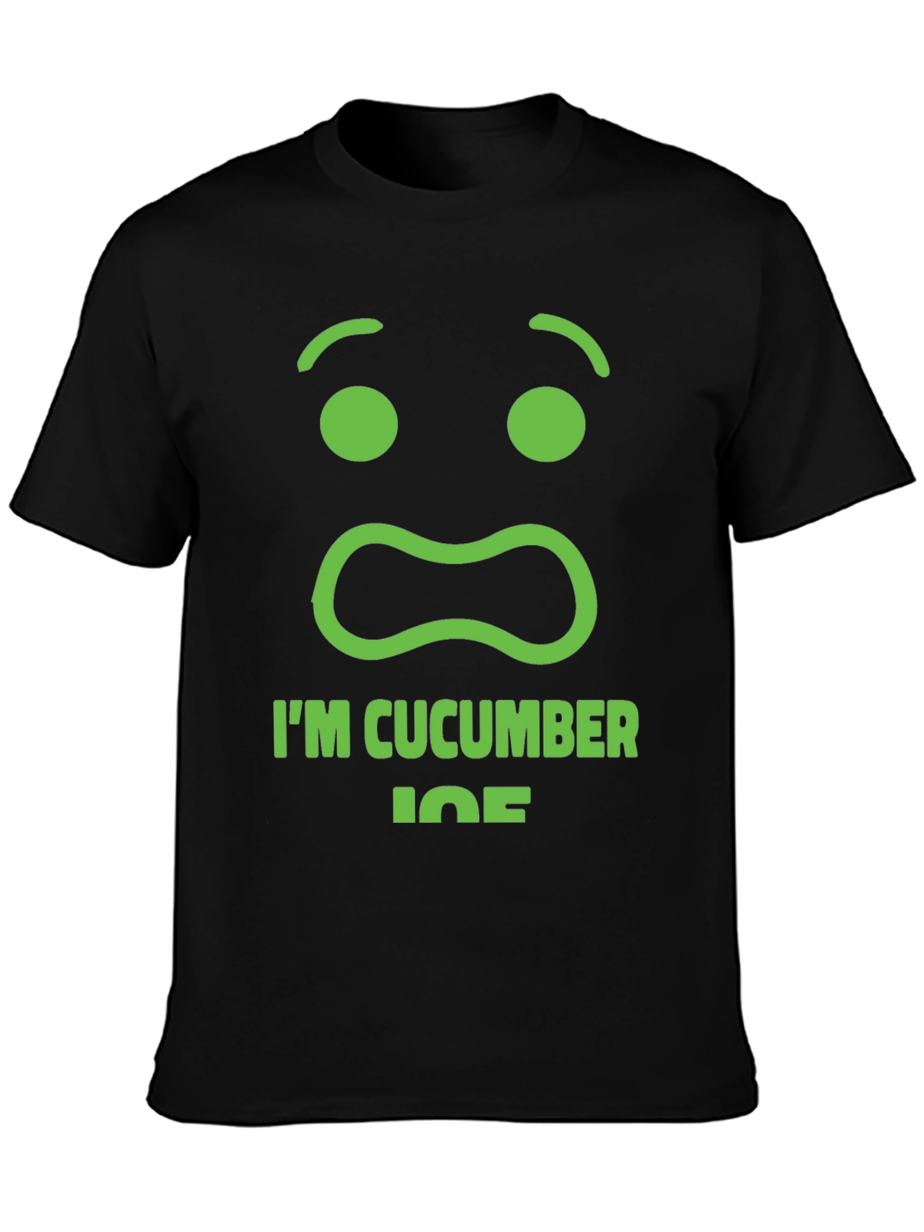 Camiseta Negra Im Cucumber Joe - Diseño Divertido