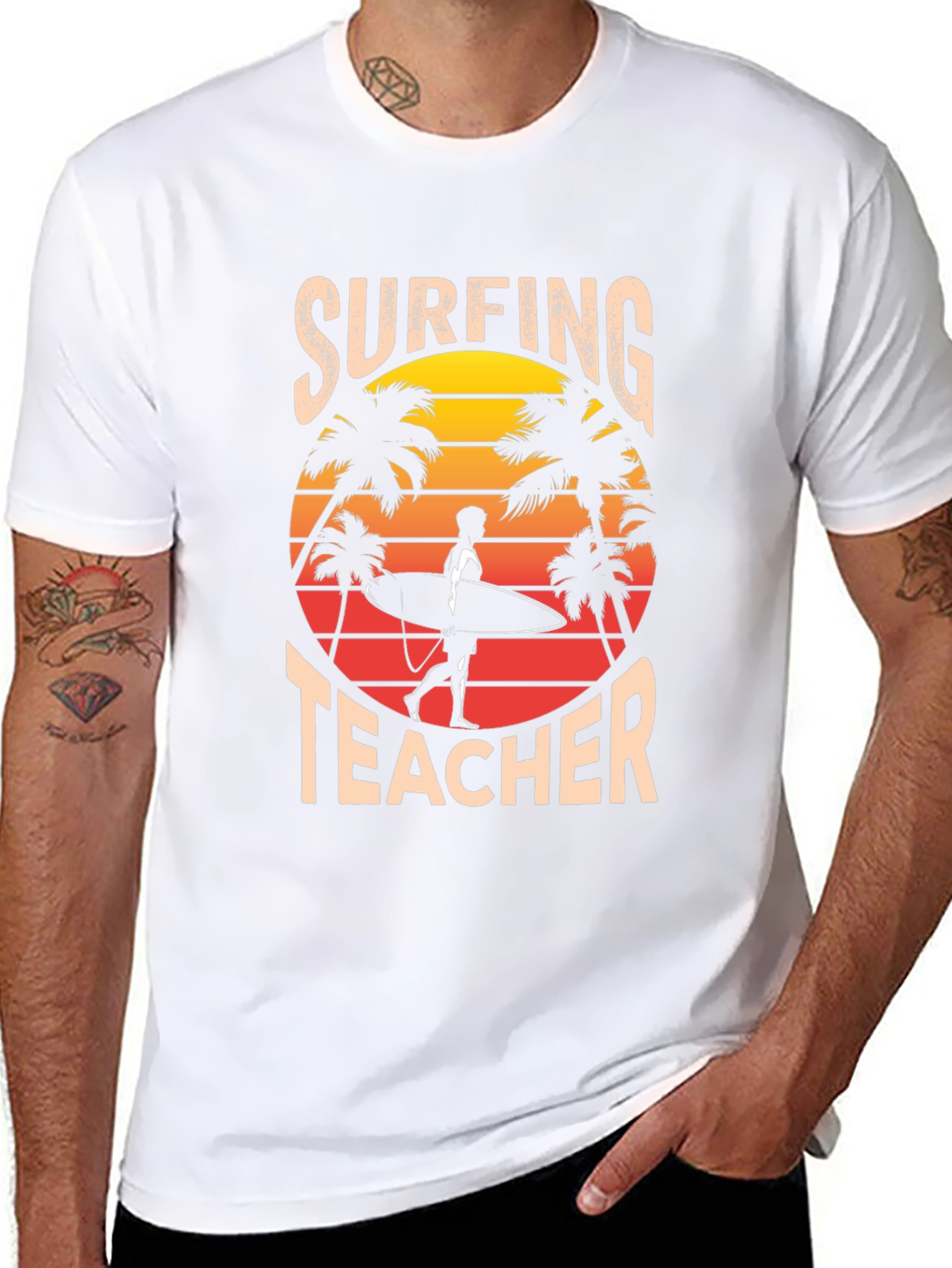 Camiseta Surfista Profesor Atardecer