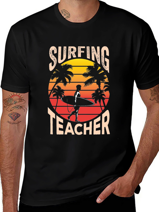 Camiseta Surfista Profesor Atardecer