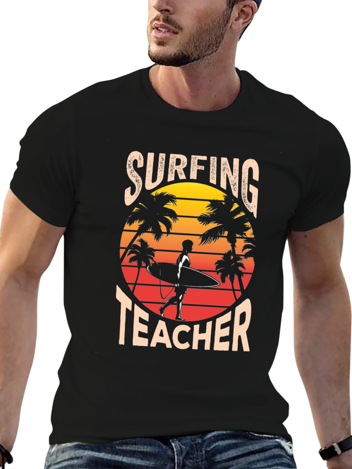 Camiseta Surfista Profesor Atardecer