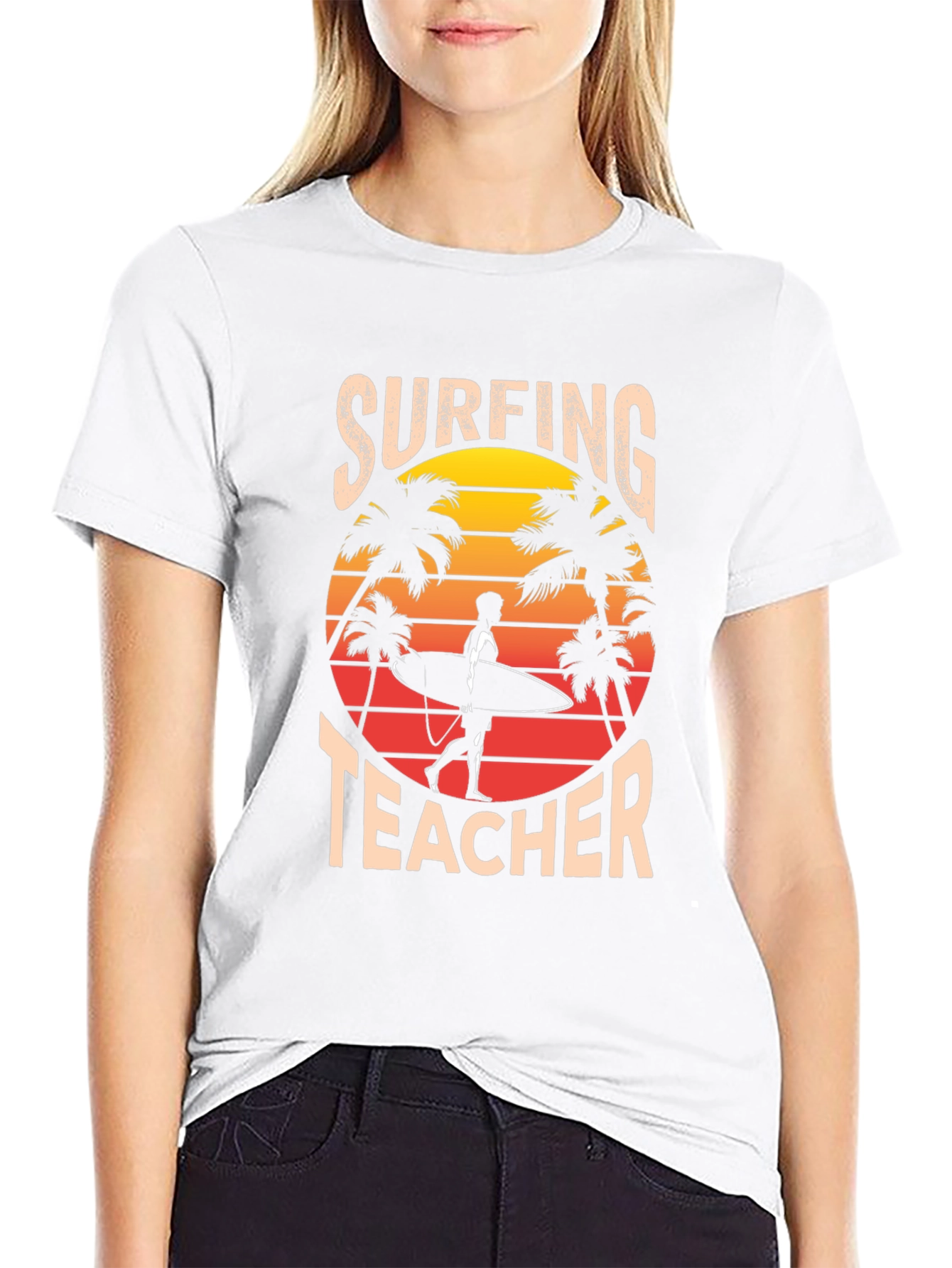 Camiseta Surfista Profesor Atardecer