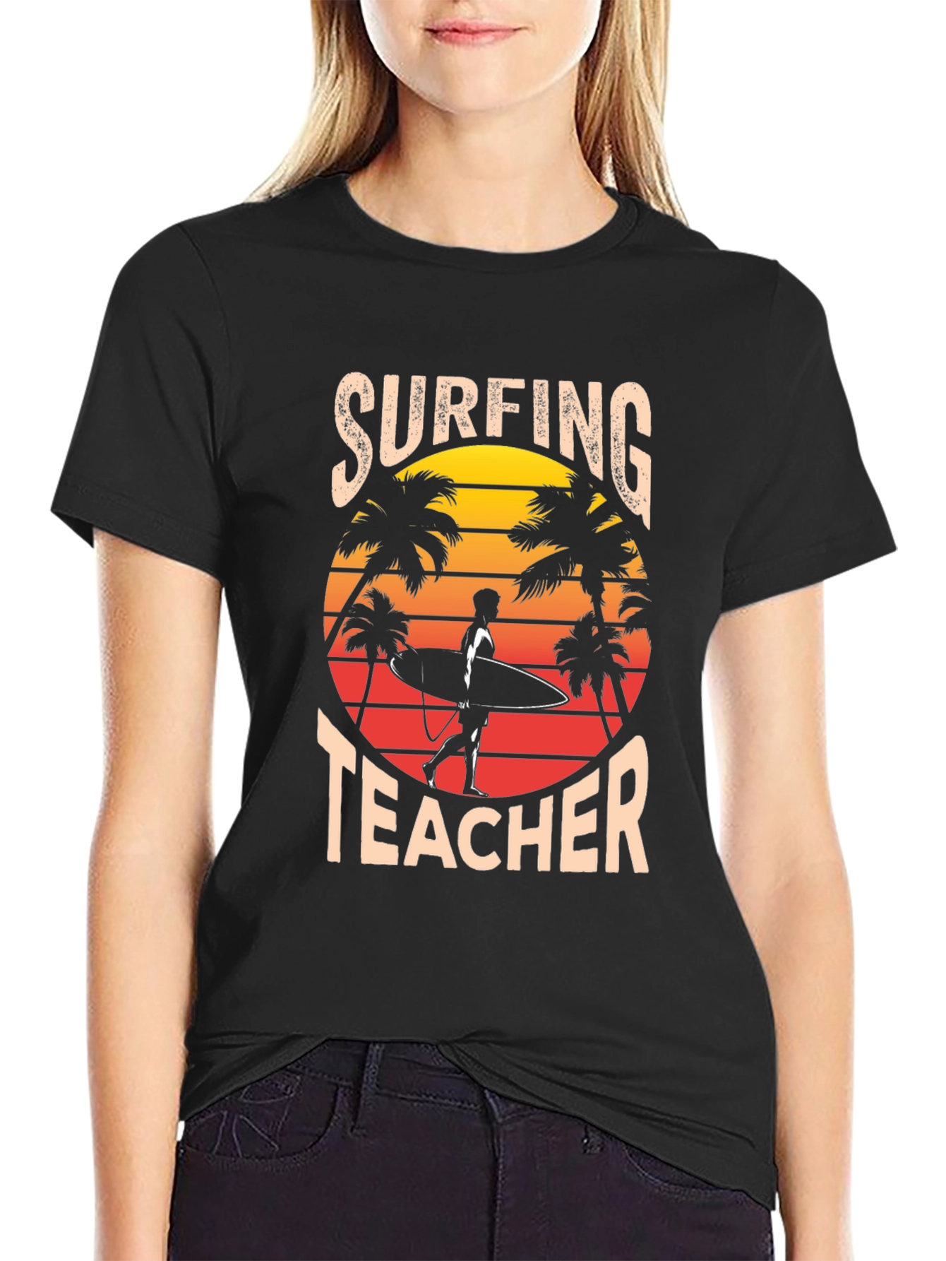 Camiseta Surfista Profesor Atardecer