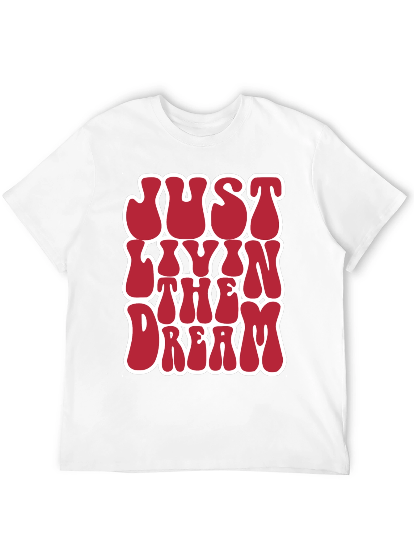Camiseta Negra Just Livin The Dream Retro