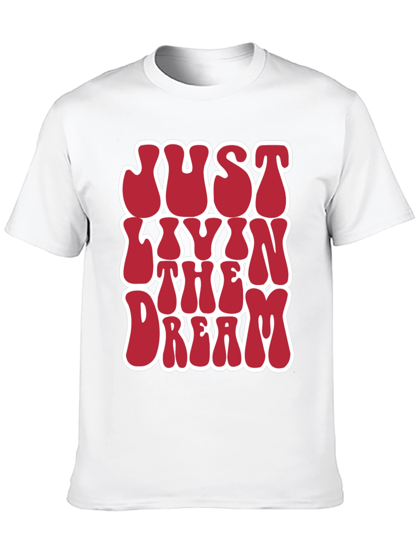 Camiseta Negra Just Livin The Dream Retro