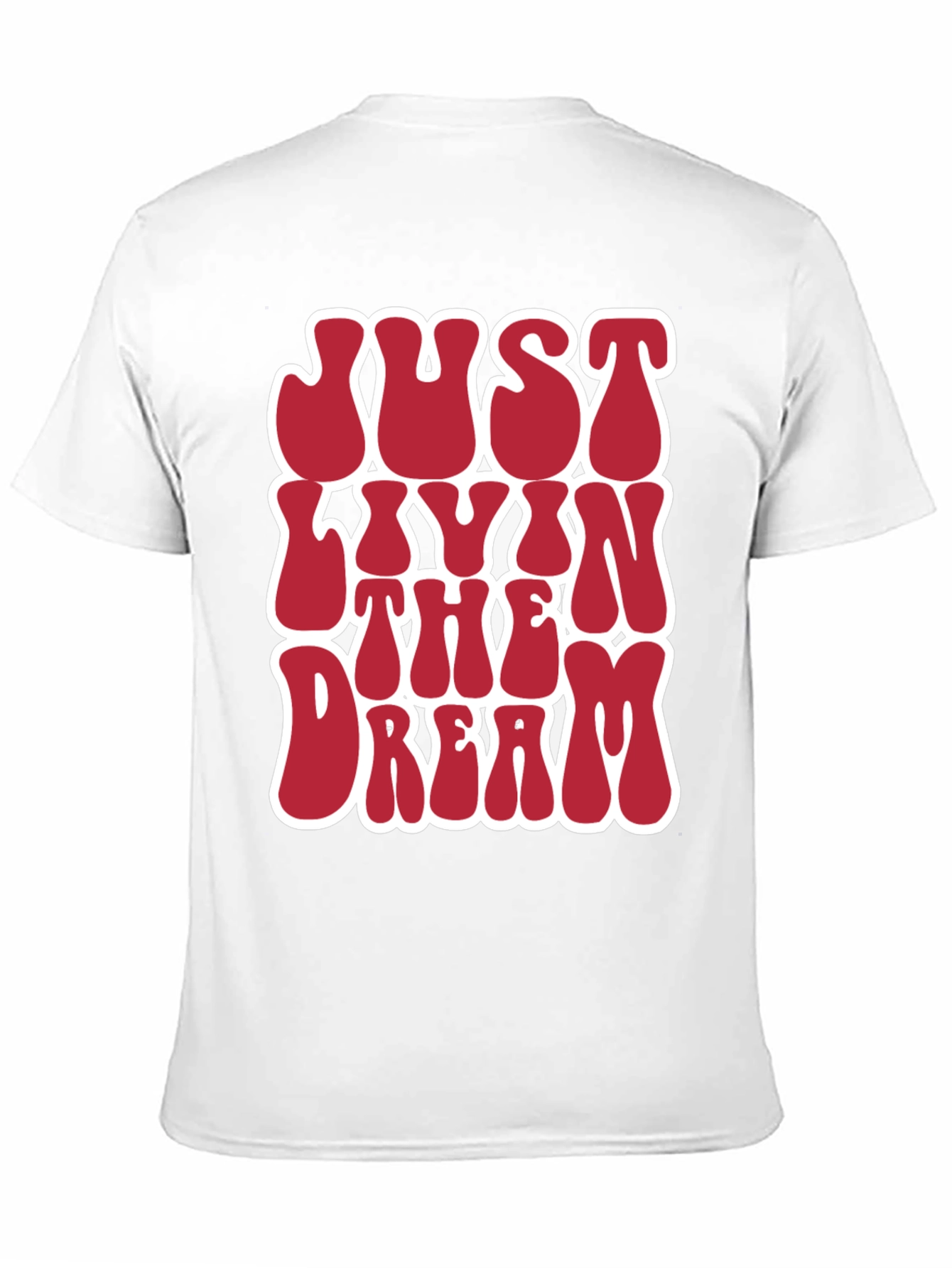 Camiseta Negra Just Livin The Dream Retro