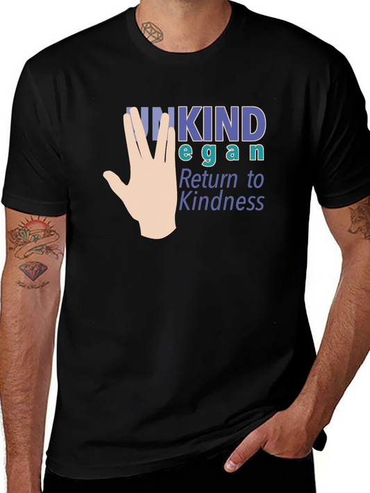 Camiseta Negra Vegan Kind Return to Kindness