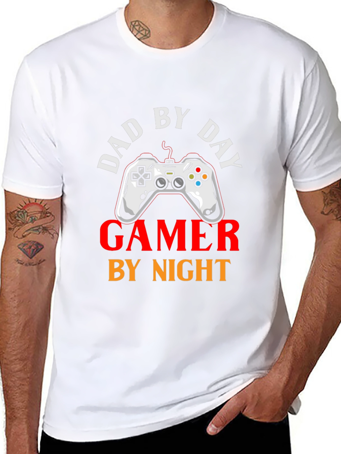 Camiseta Hombre: Papá de Día Gamer de Noche