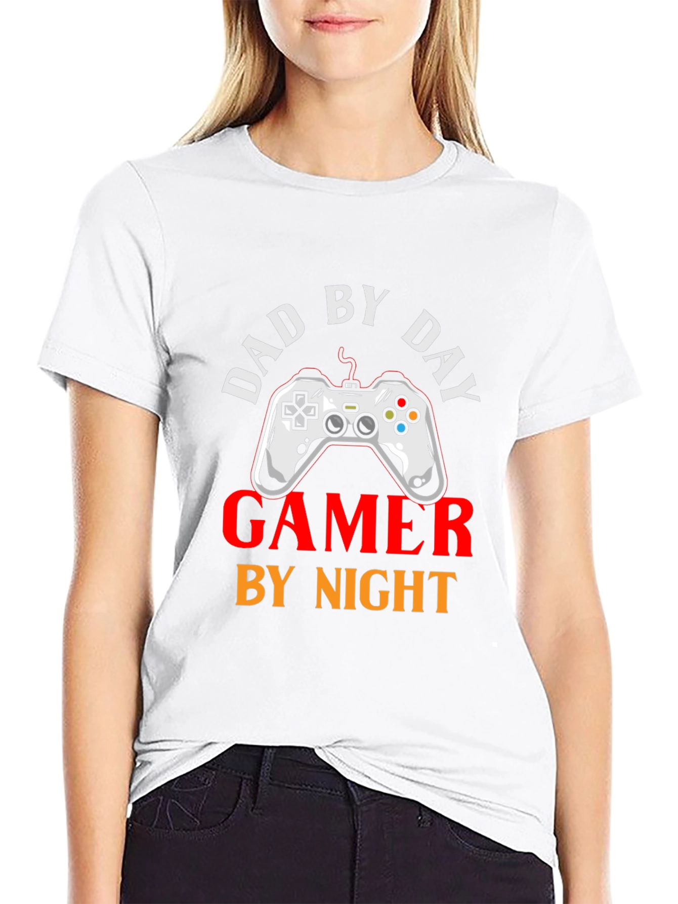 Camiseta Hombre: Papá de Día Gamer de Noche