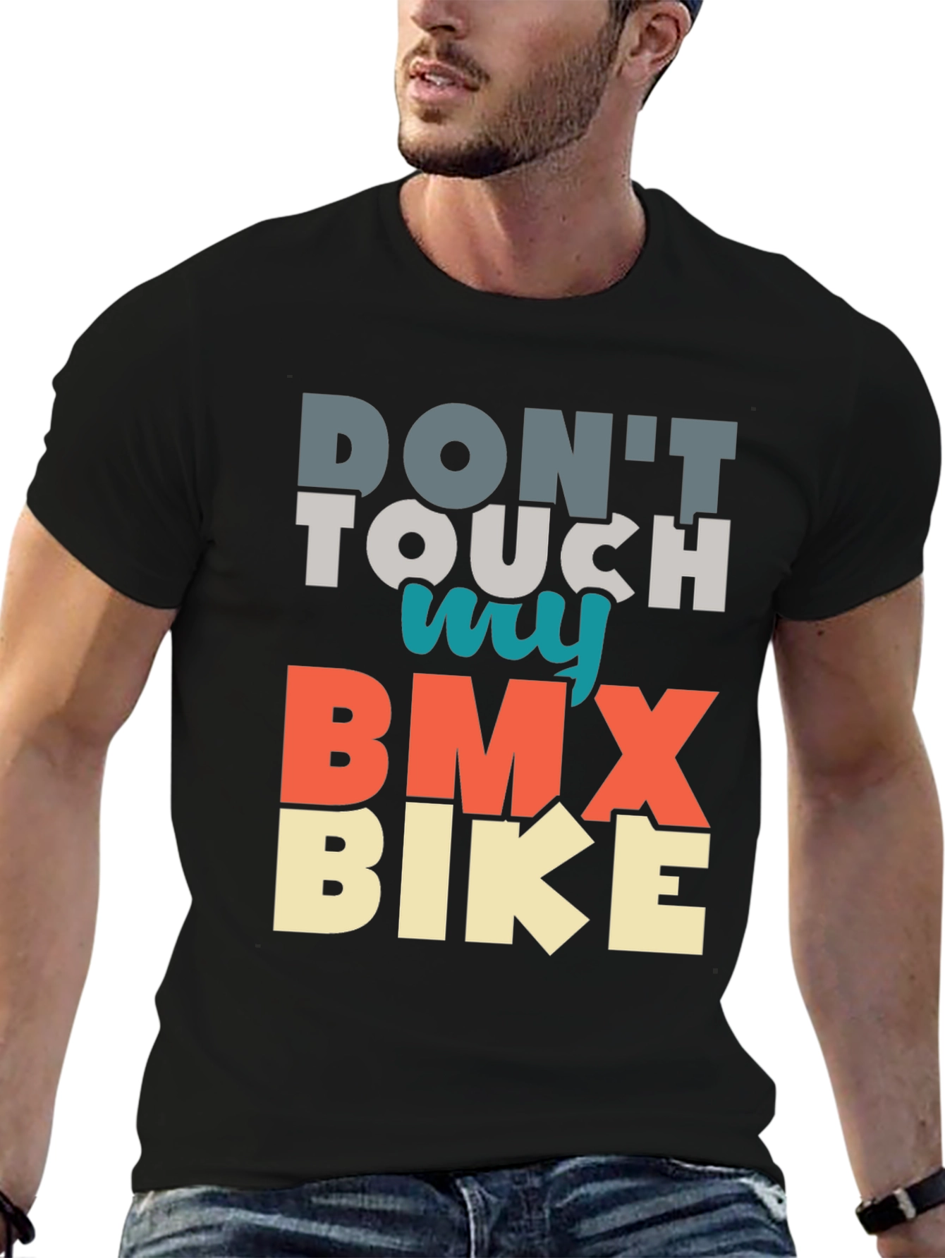 Camiseta Negra No Toques Mi BMX
