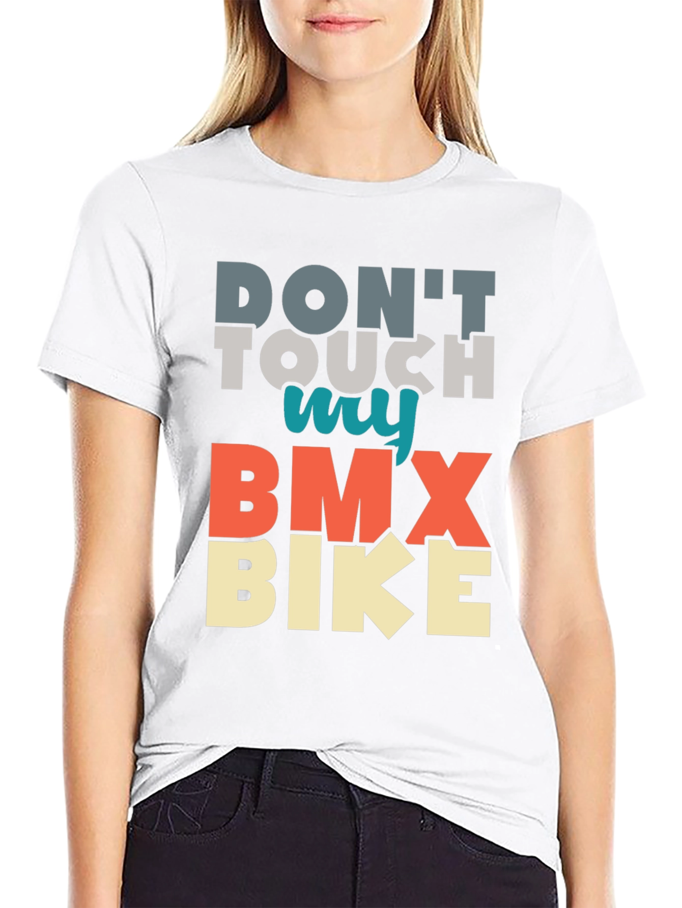 Camiseta Negra No Toques Mi BMX