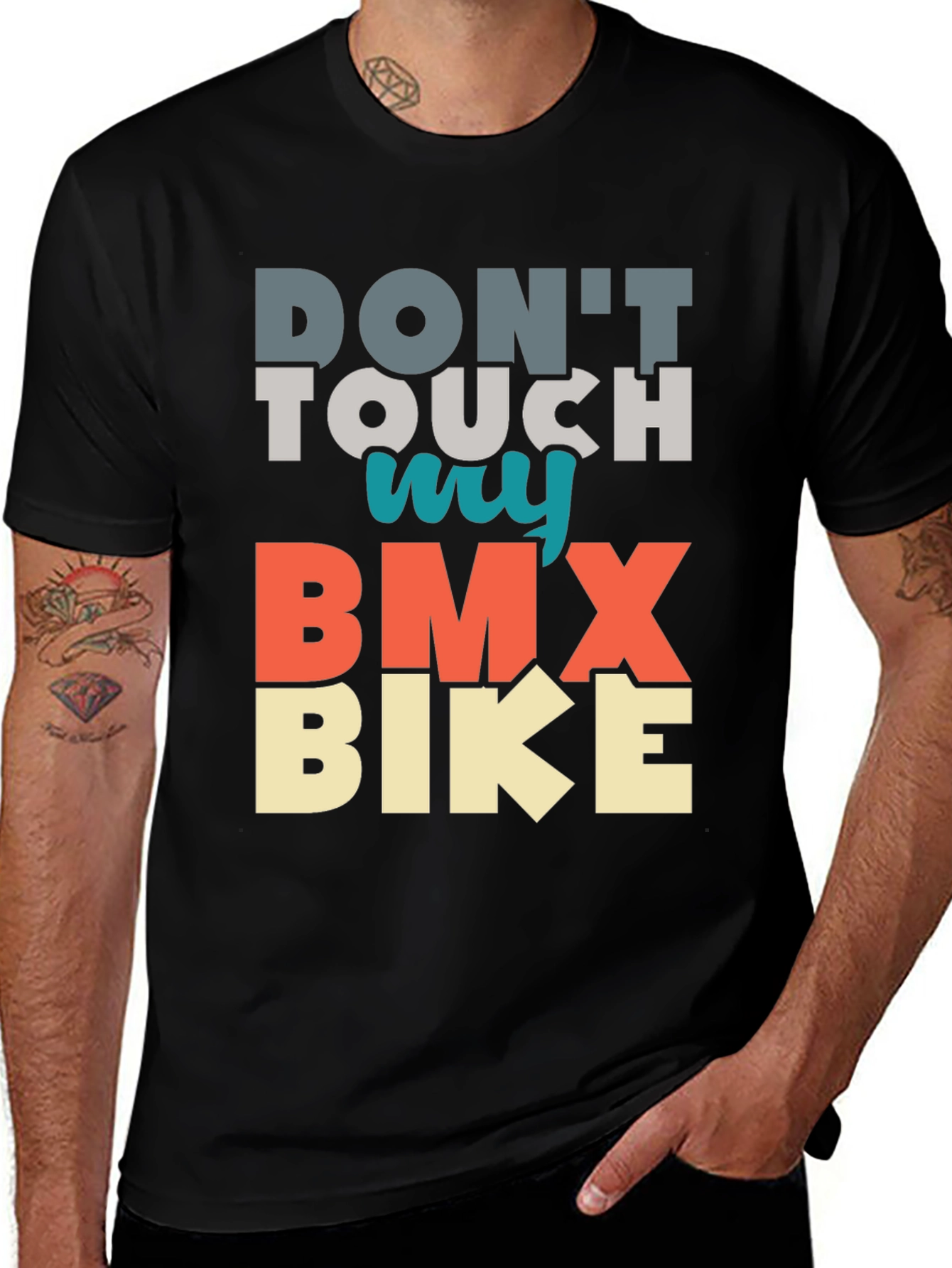Camiseta Negra No Toques Mi BMX