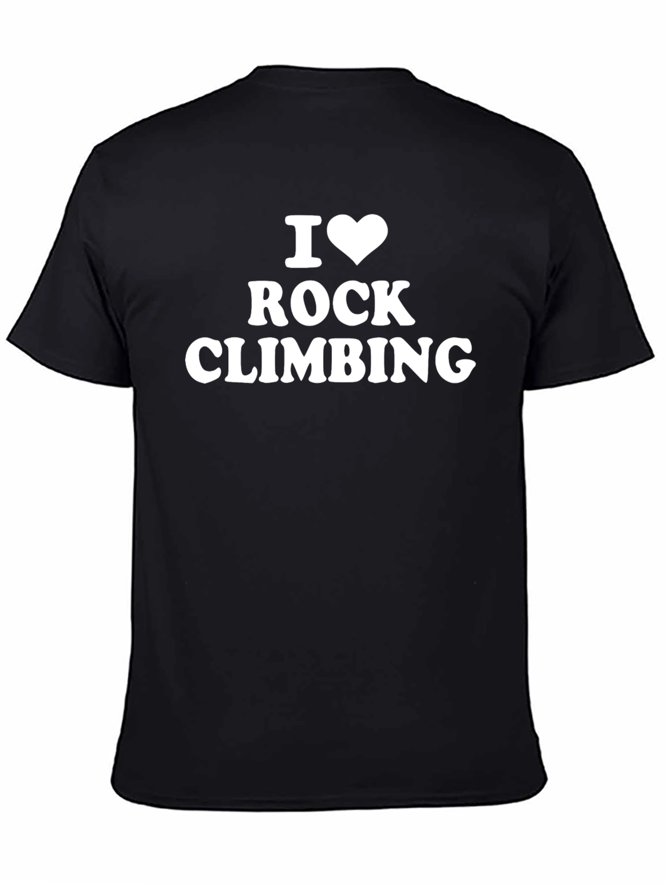 Camiseta Negra Amo la Escalada en Roca Algodón Suave