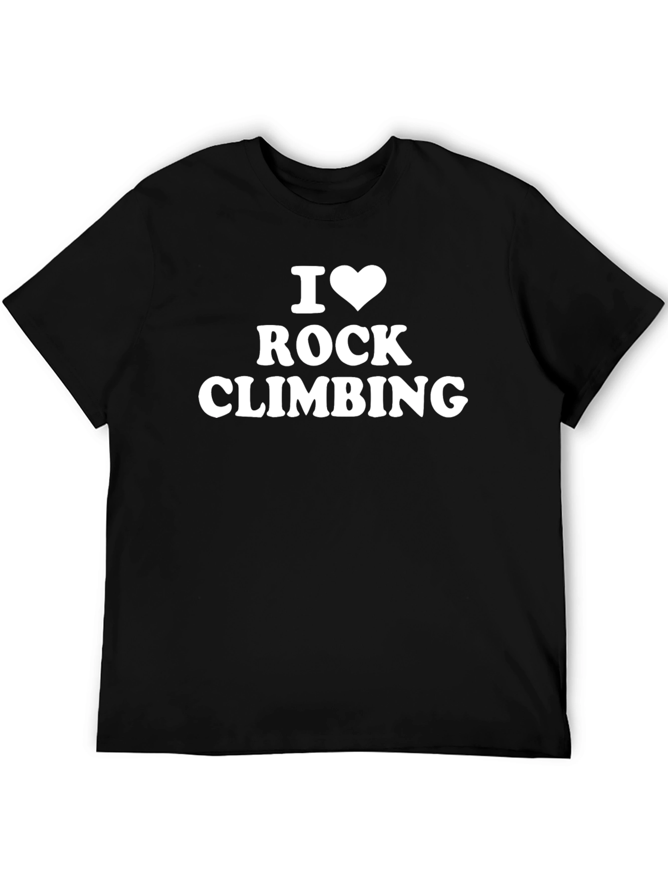 Camiseta Negra Amo la Escalada en Roca Algodón Suave