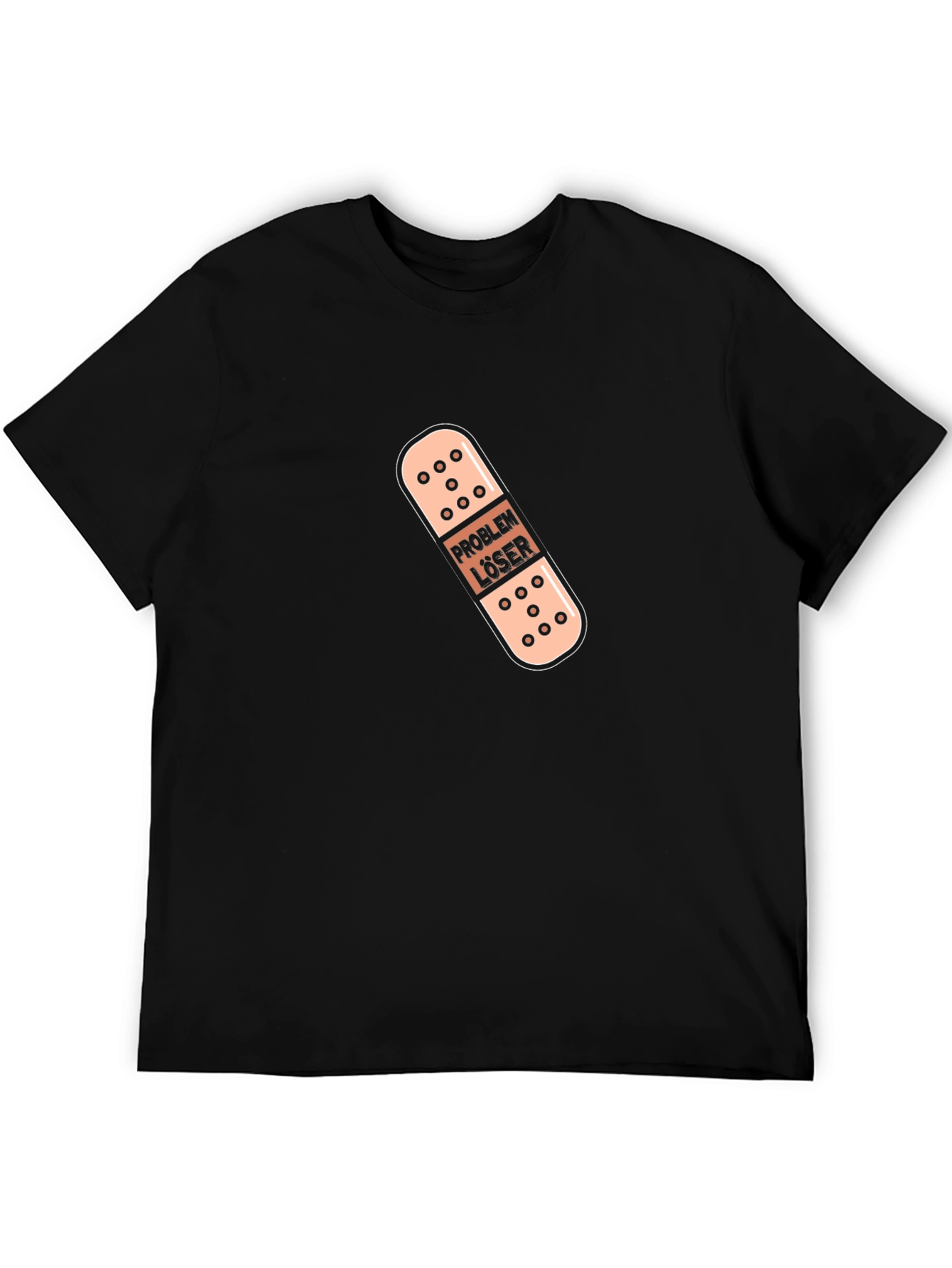 Camiseta Negra con Diseño Divertido Problema Lóser