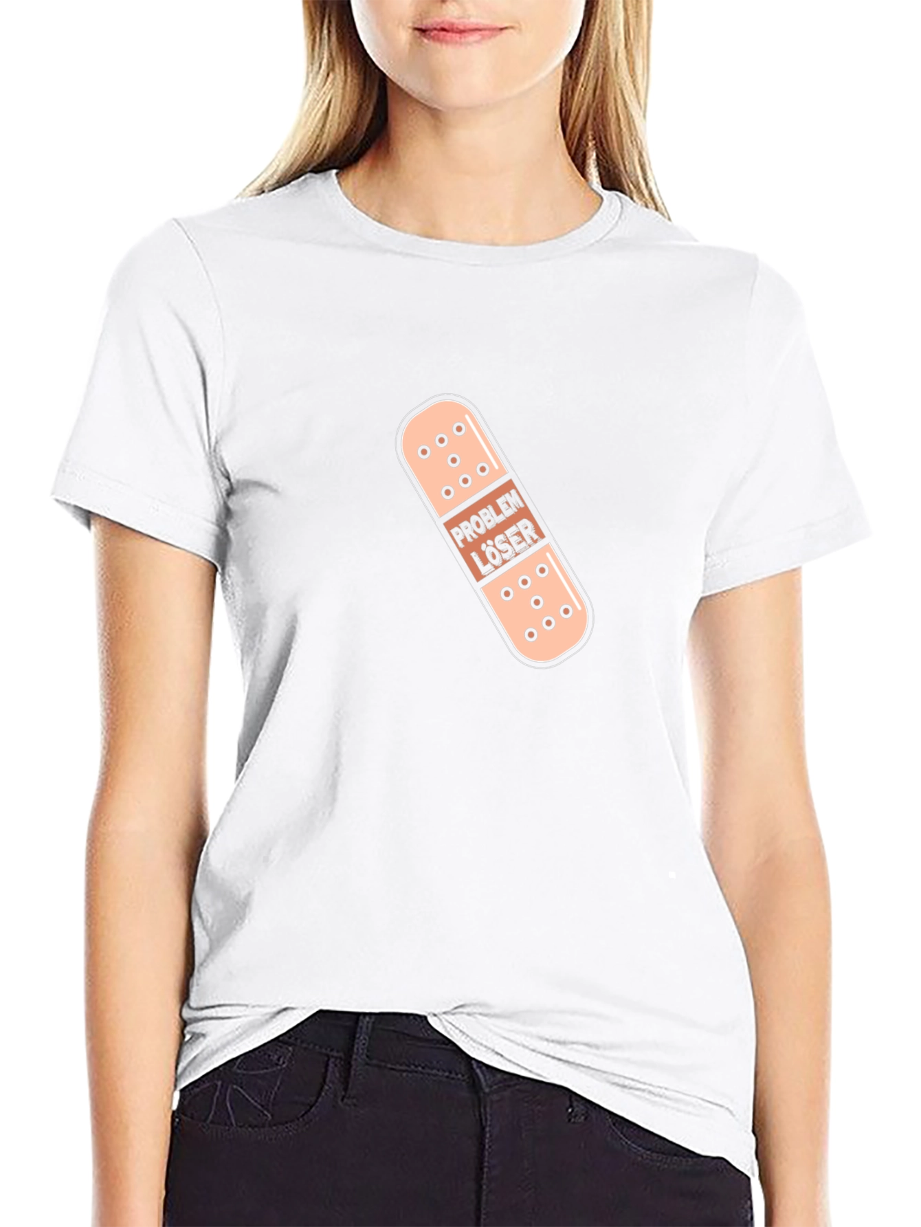 Camiseta Negra con Diseño Divertido Problema Lóser