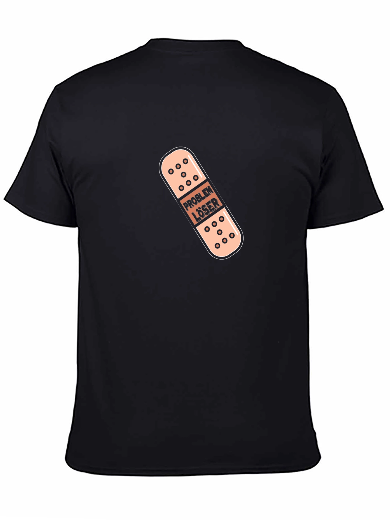 Camiseta Negra con Diseño Divertido Problema Lóser