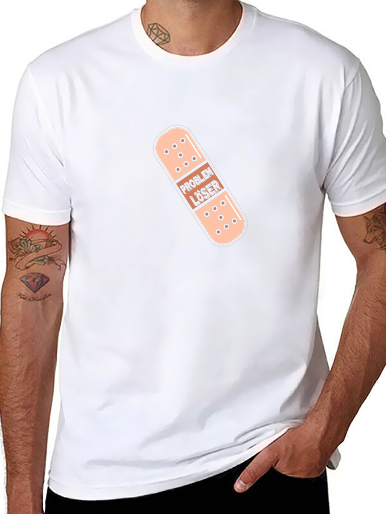 Camiseta Negra con Diseño Divertido Problema Lóser