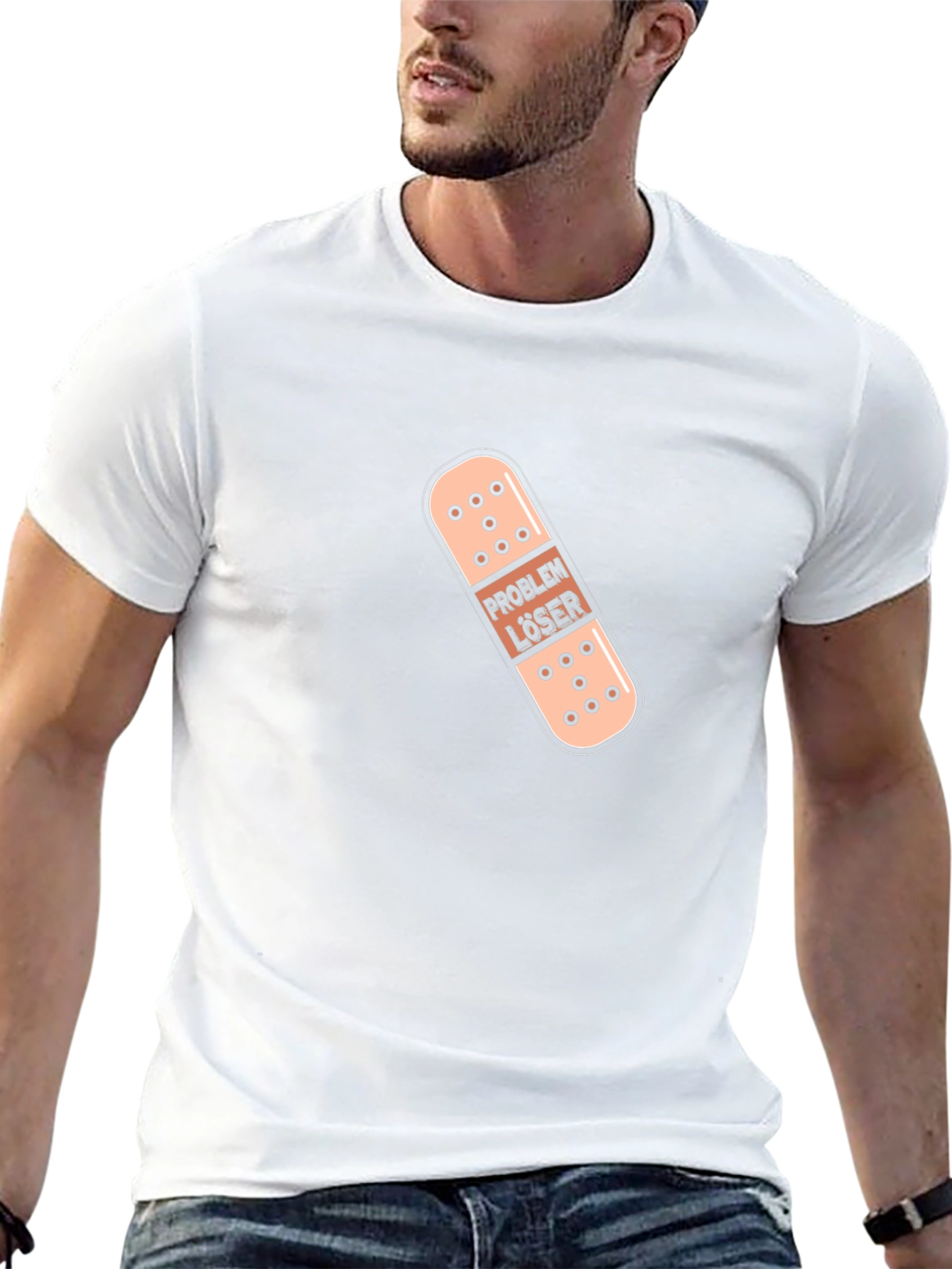 Camiseta Negra con Diseño Divertido Problema Lóser
