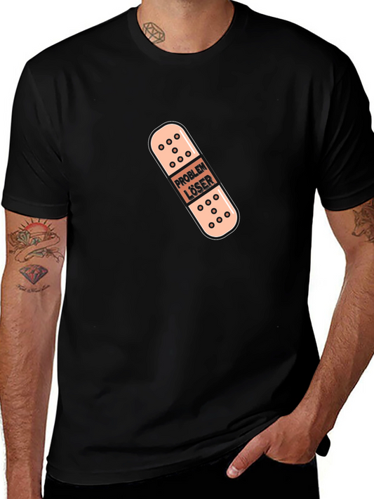 Camiseta Negra con Diseño Divertido Problema Lóser